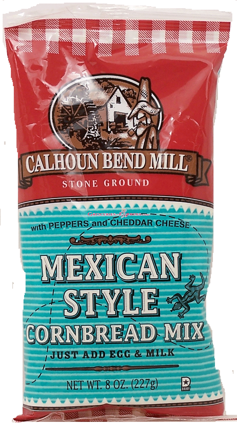 Calhoun Bend Mill&nbsp;Stone Ground&nbsp;mexican style cornbread mix with peppers and cheddar cheese, just add egg & milk Full-Size Picture